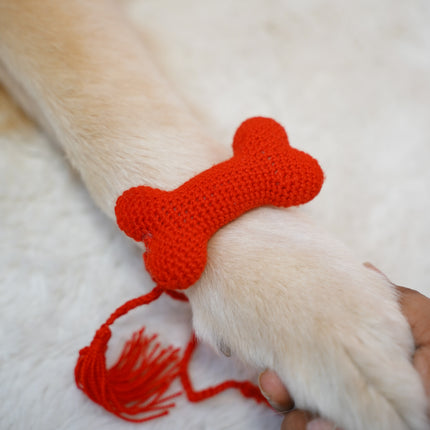 Red Bone Rakhi – Handmade Love for Pets