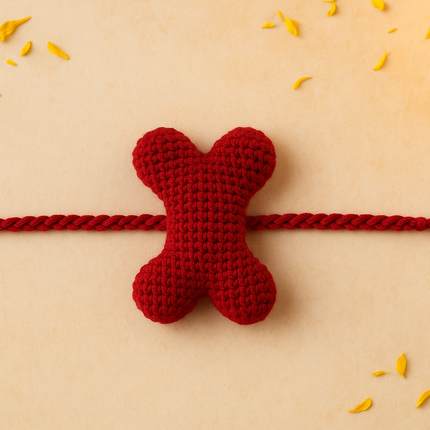 Red Bone Rakhi – Handmade Love for Pets