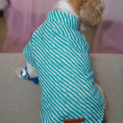 Dog Leheriya Kurta Combo Pack of 2 - Indian Festive Pet Outfit