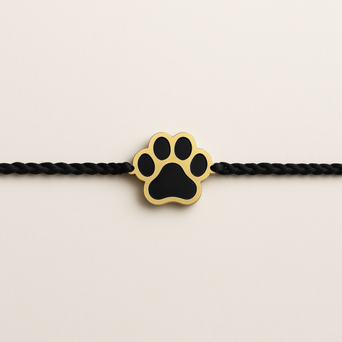 Golden & Black Paw Rakhi – Luxe Festive Edition