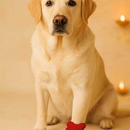 Red Bone Rakhi – Handmade Love for Pets