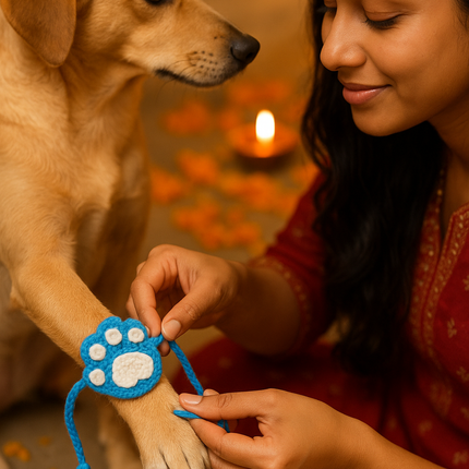 Blue Paw Rakhi – Adorable Handmade Pet Rakhi