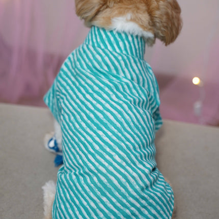PawTaaka Blue Leheriya Dog Kurta – Festive Vibes