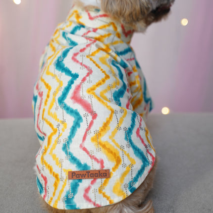 PawTaaka Leheriya Dog Kurta – Choose from 3 Festive Prints