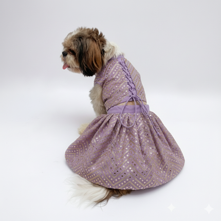 PawTaaka Sequined Lehenga Choli for Dogs & Cats | Premium Festive Ethnic Wear