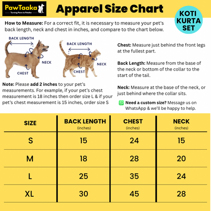 PawTaaka Luxe Reversible Brocade Koti & Cotton Kurta Set for Dogs
