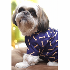 PawTaaka Bone Vibes Dog Shirt – Navy & Mustard Style
