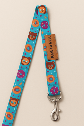 PawTaaka Luxe Mood Booster Dog Leash – Rainbow & Donut