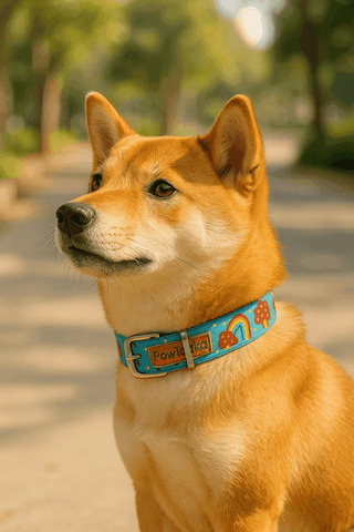 PawTaaka Mood Booster Dog Collar – Rainbow & Donut Print