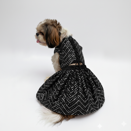 PawTaaka Sequined Lehenga Choli for Dogs & Cats | Premium Festive Ethnic Wear