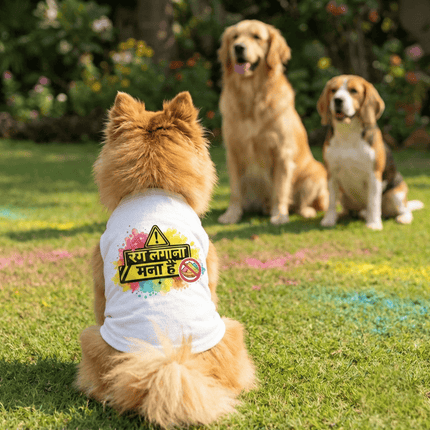 PawTaaka Rang Lagana Mana Hai Dog & Cat Holi T-Shirt