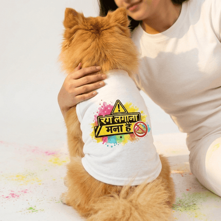 PawTaaka Rang Lagana Mana Hai Dog & Cat Holi T-Shirt